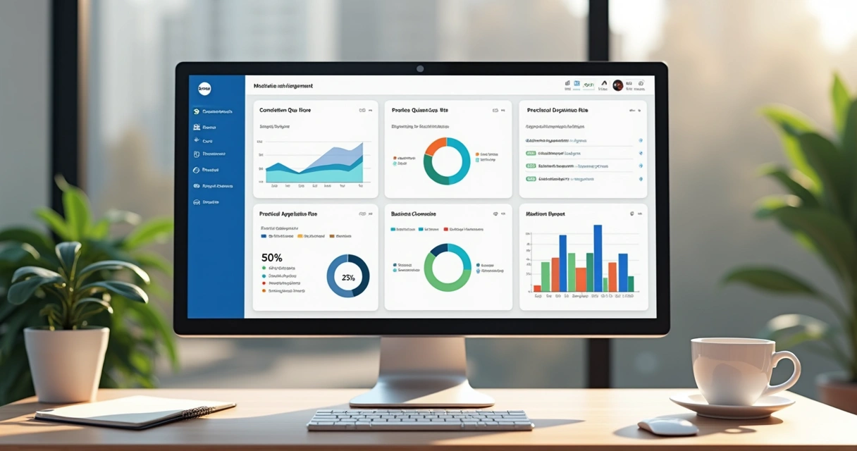 Dashboard com KPIs de treinamento