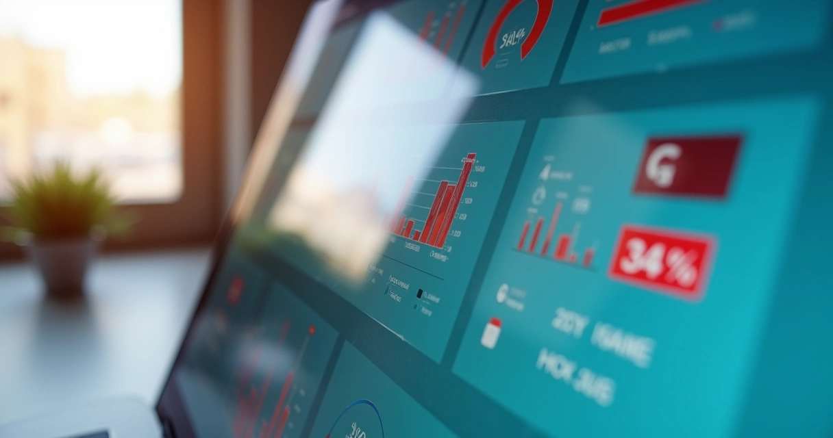 Dashboard mostrando estatísticas de performance de landing page