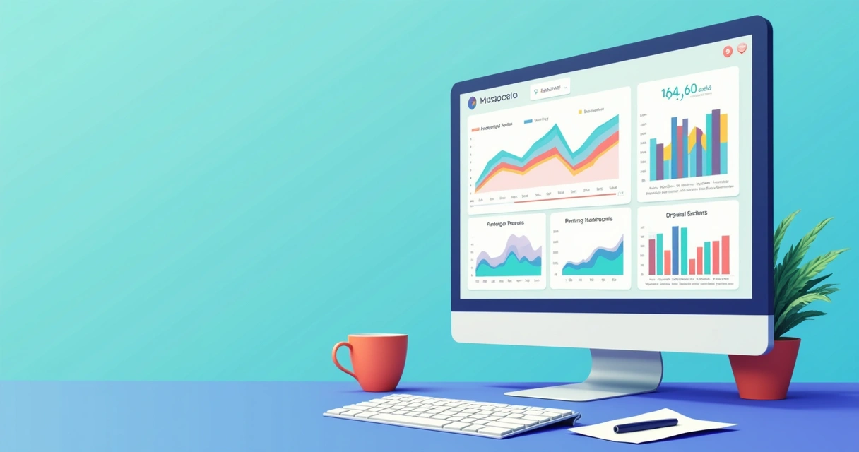 Dashboard digital de leads contábeis com gráficos de performance 