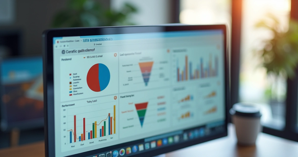 Dashboard com dados de leads mostrando canais integrados e performance 