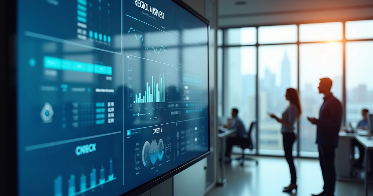 Painel de dados com indicadores carregando lentamente 