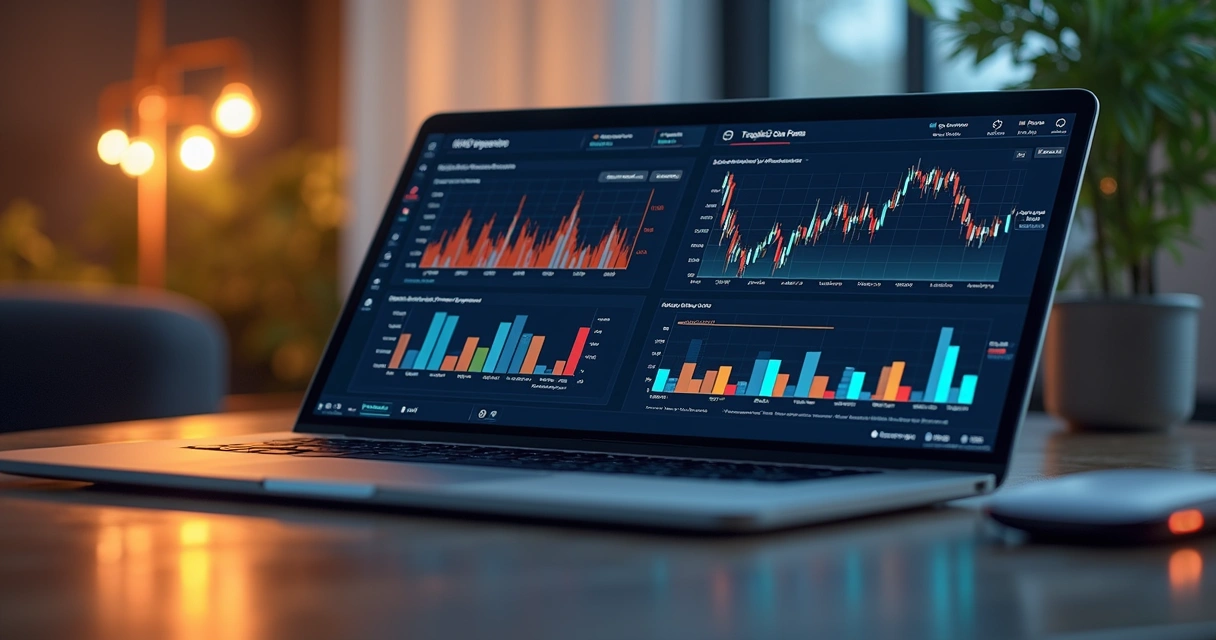 Painel de BI de loja online mostrando gráficos e indicadores de vendas 