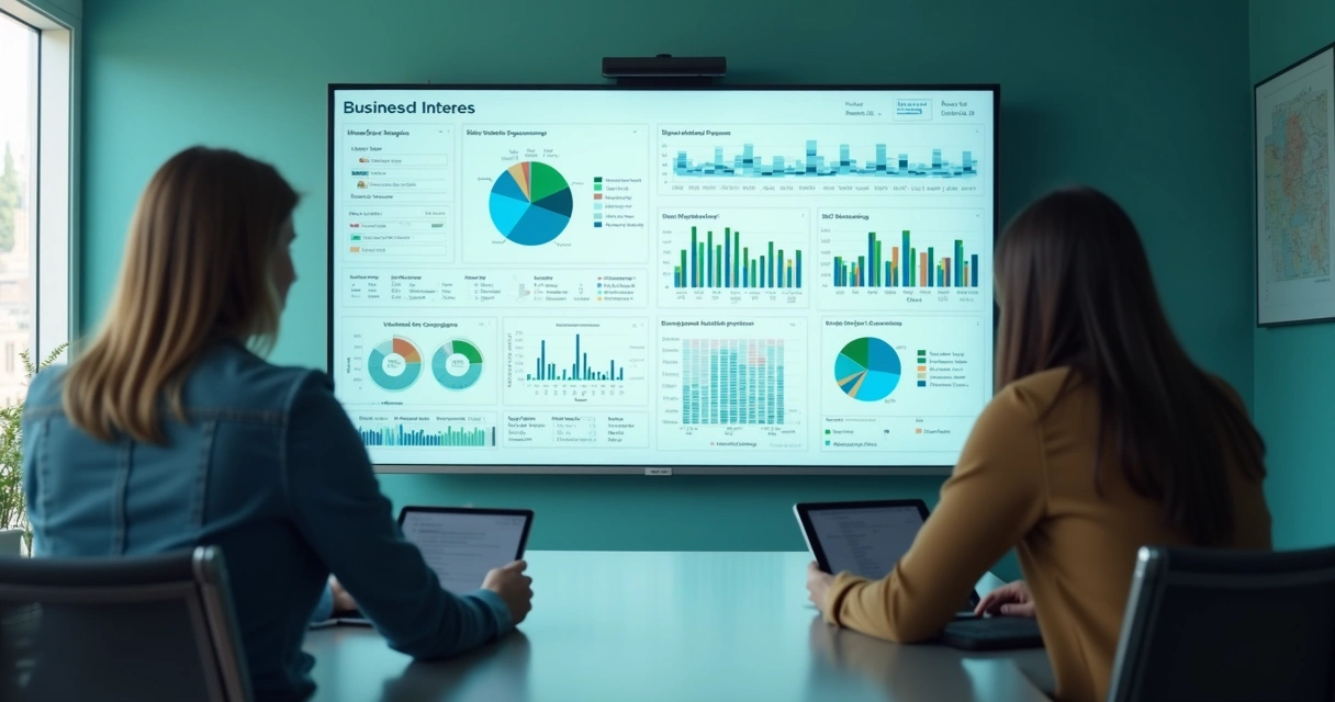 Dashboard digital com dados e gráficos de acompanhamento de partes interessadas 