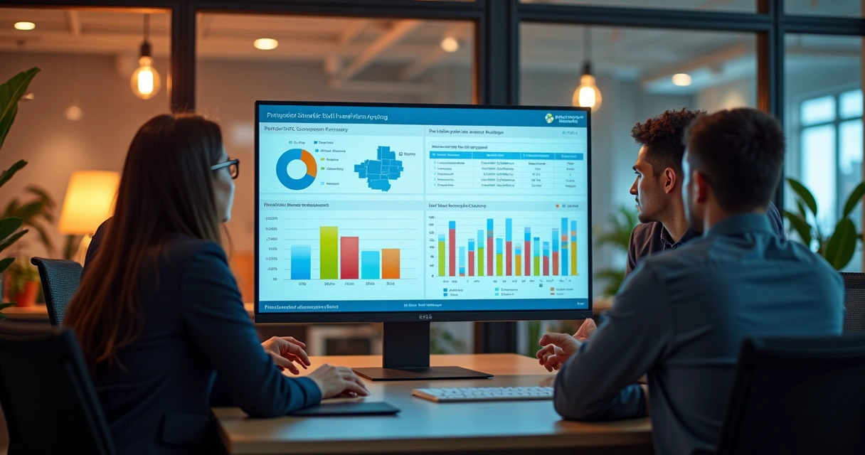 Dashboard de riscos psicossociais em tela de computador