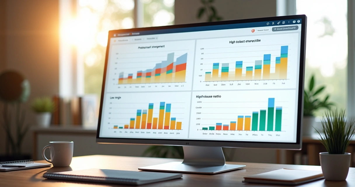 Dashboard da Hunter mostrando margens de vários produtos 