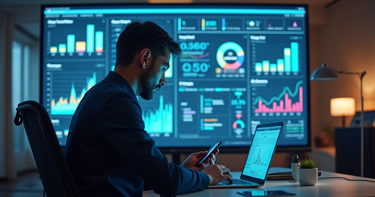 Dashboard de marketing com resultados de campanhas em tempo real 