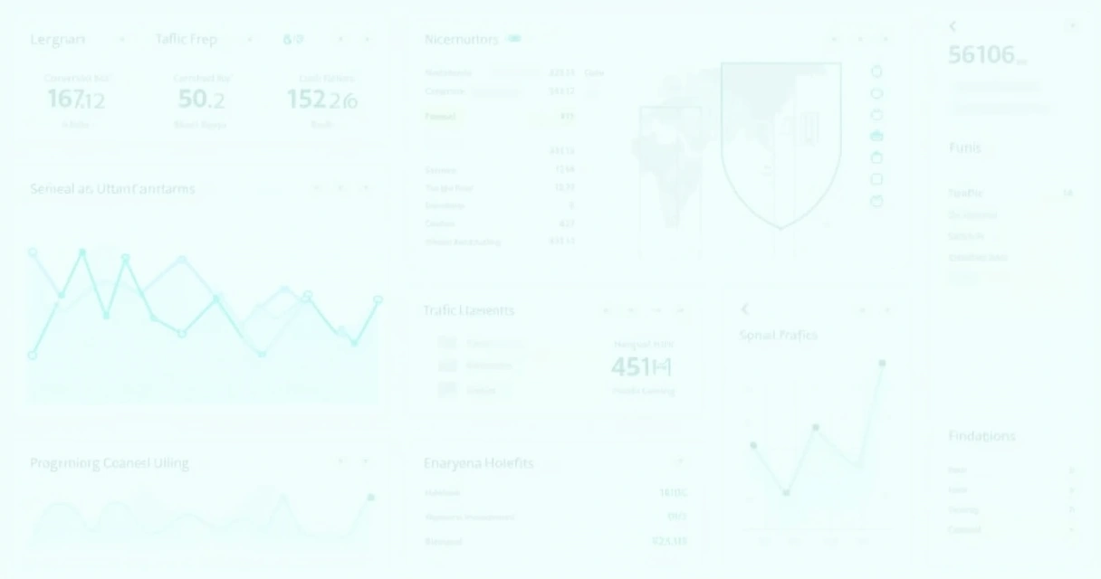 Dashboard digital mostrando métricas de campanhas de marketing 