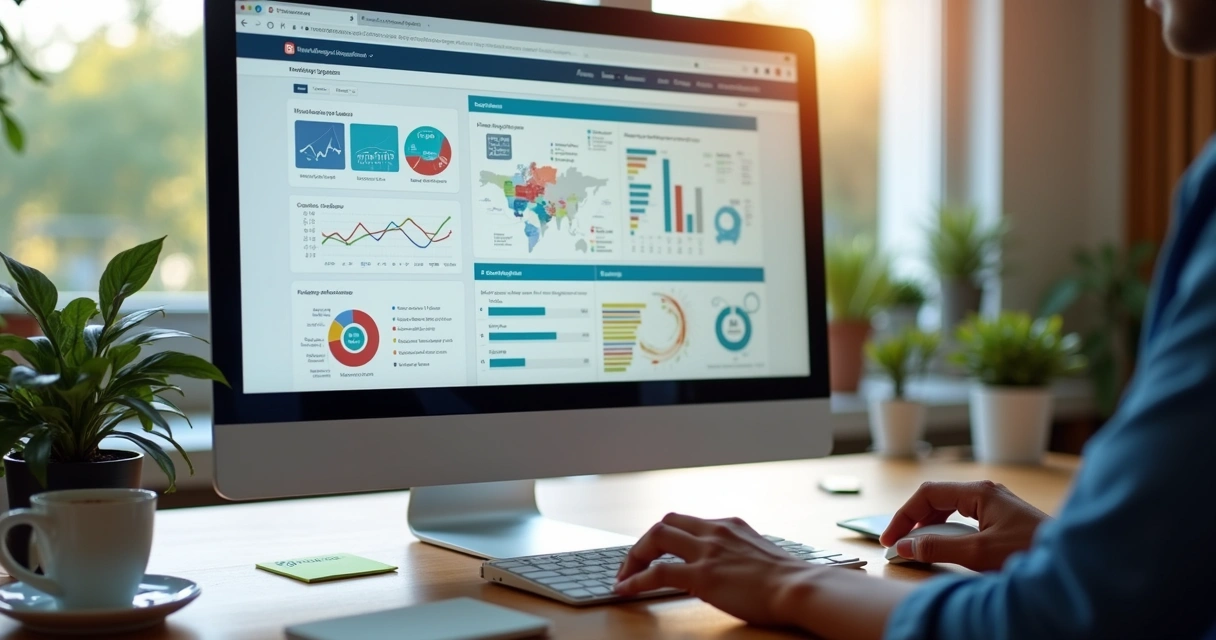 Dashboard de marketing mostrando automações e IA 