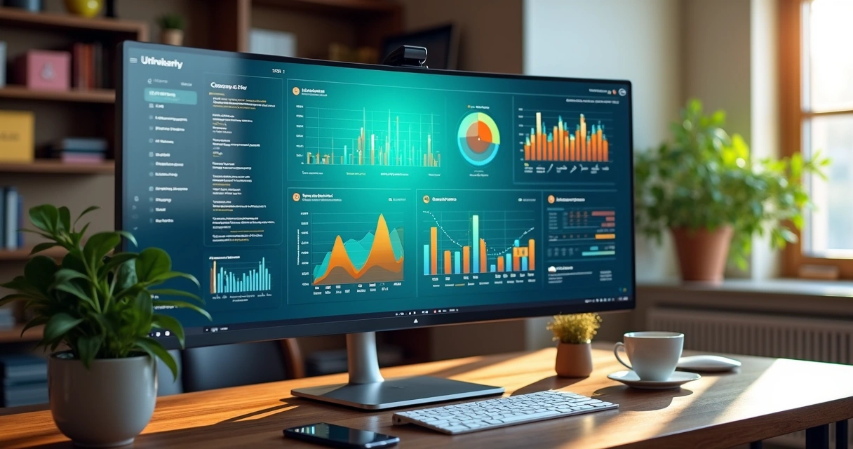 Dashboard de marketing mostrando dados personalizados com recursos de IA 