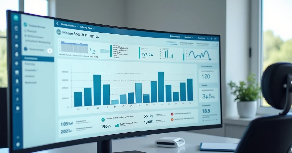 Dashboard de métricas de marketing odontológico exibido na tela 