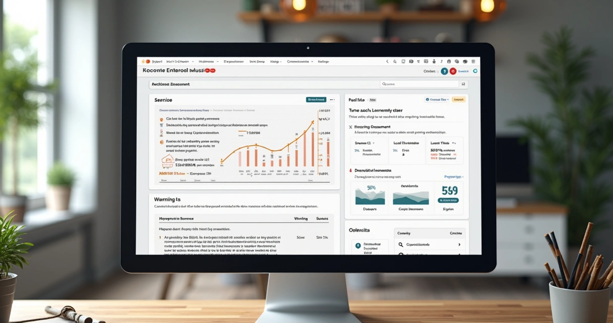Resumo visual de documentos de leilão em uma tela de dashboard 