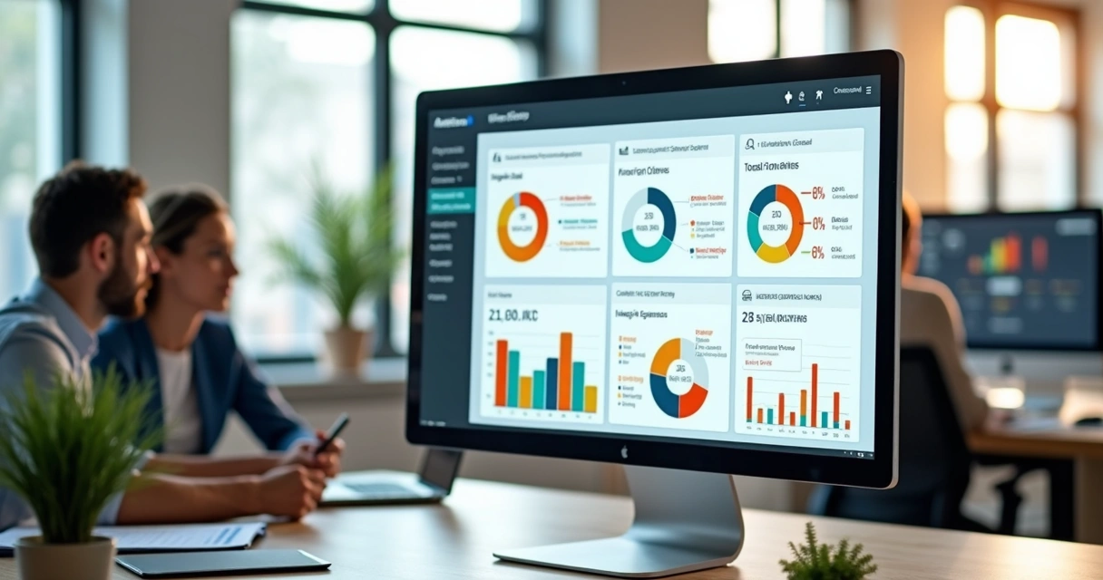 Dashboard de metas comerciais em PME 