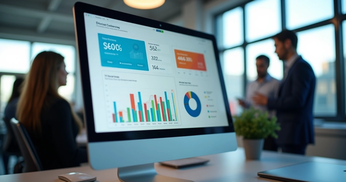 Dashboard com gráficos de métricas de atendimento digital 