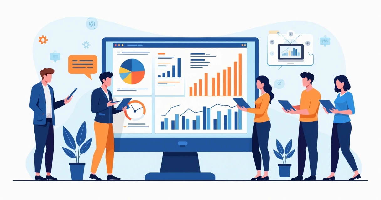 Dashboard resumido de métricas de canal B2B com gráficos e indicadores. 