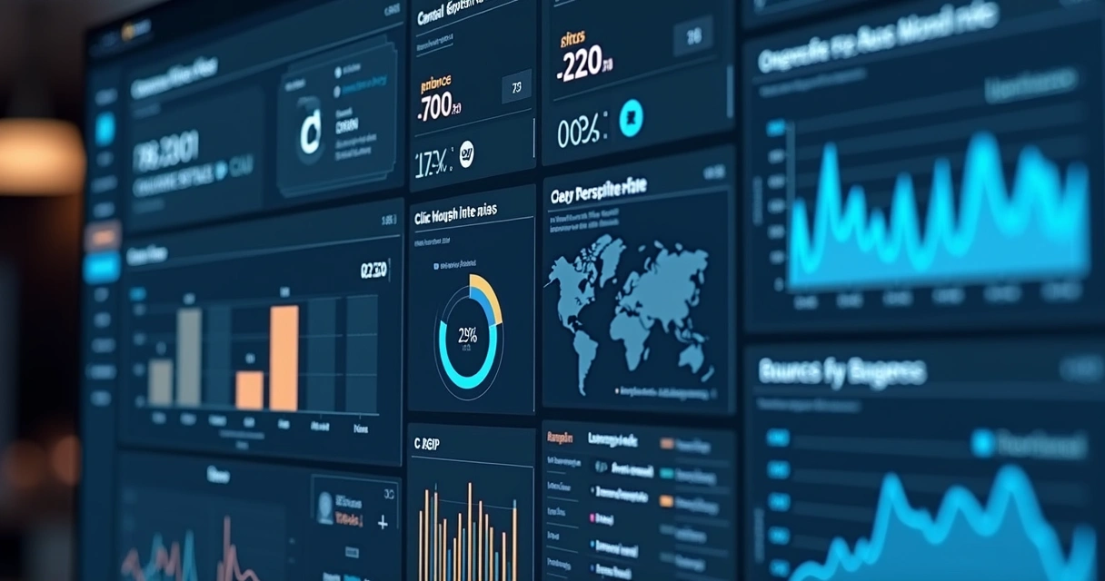 Dashboard de análise de métricas de email marketing