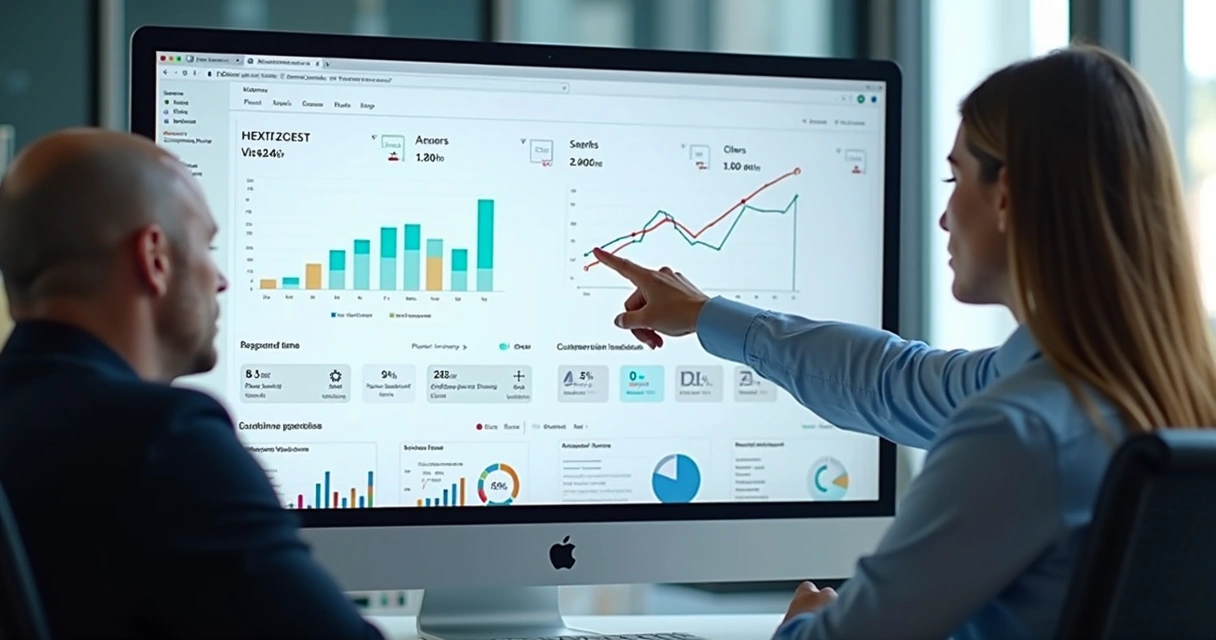 Dashboard simples mostrando métricas de automação para empresa