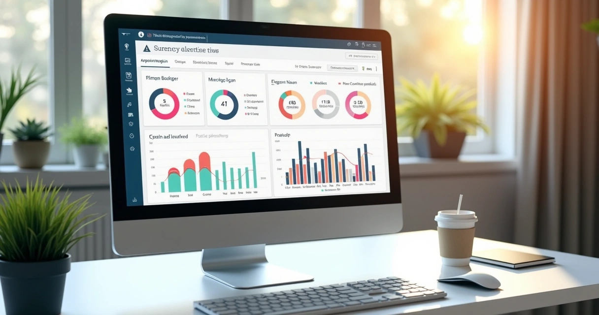 Dashboard de métricas de leads qualificados para clínica de cirurgia plástica na tela de um computador.