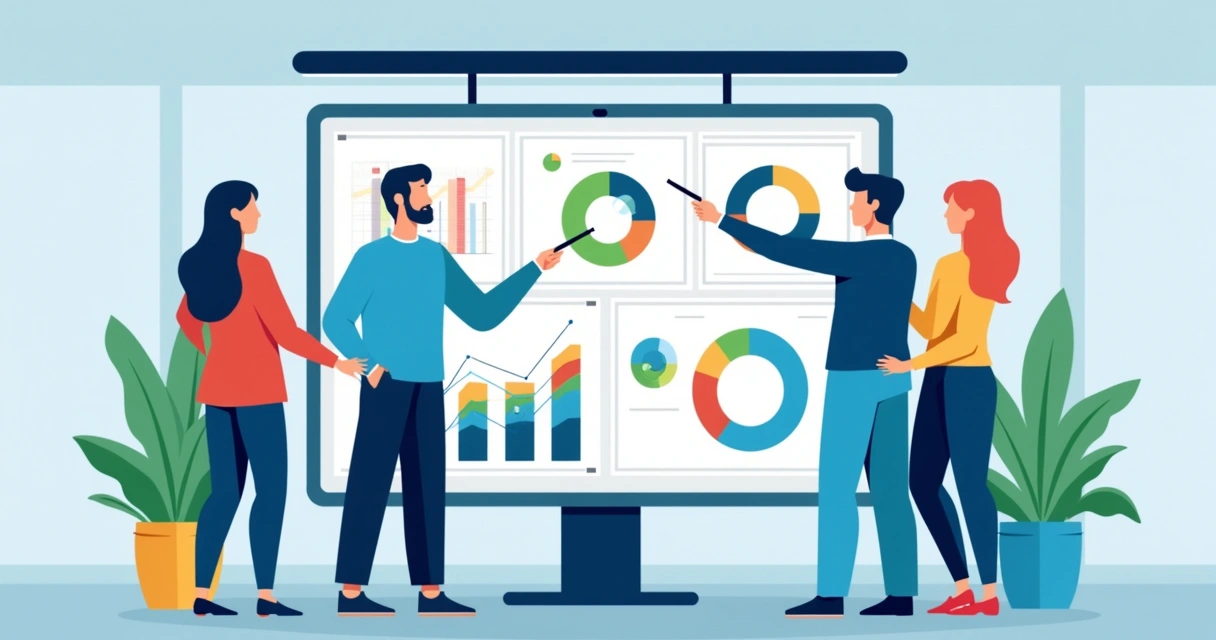 Dashboard compartilhado entre duas empresas exibindo métricas de marketing conjunto em tempo real 