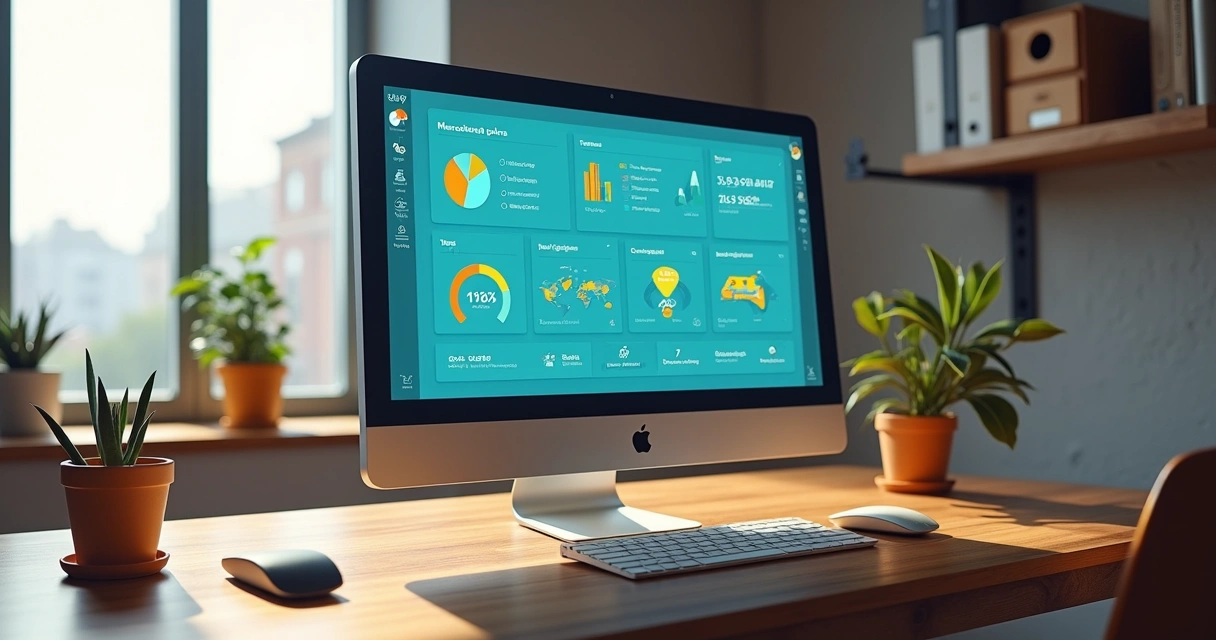 Como Medir o ROI de Parcerias de Marketing Dashboard com métricas de parcerias em tela de computador