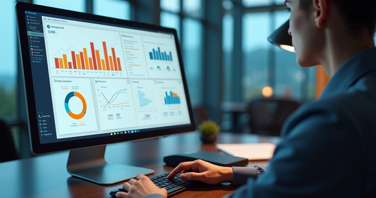Dashboard com métricas e gráficos de proposta digital 