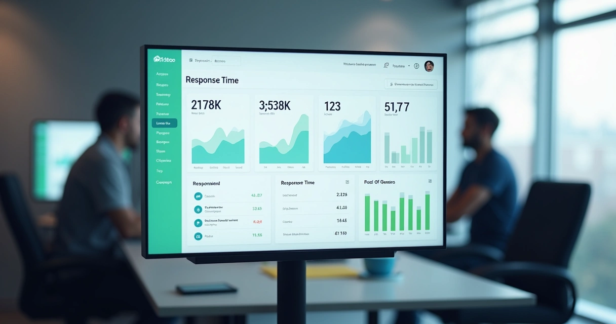 Dashboard mostrando métricas de tempo de resposta 
