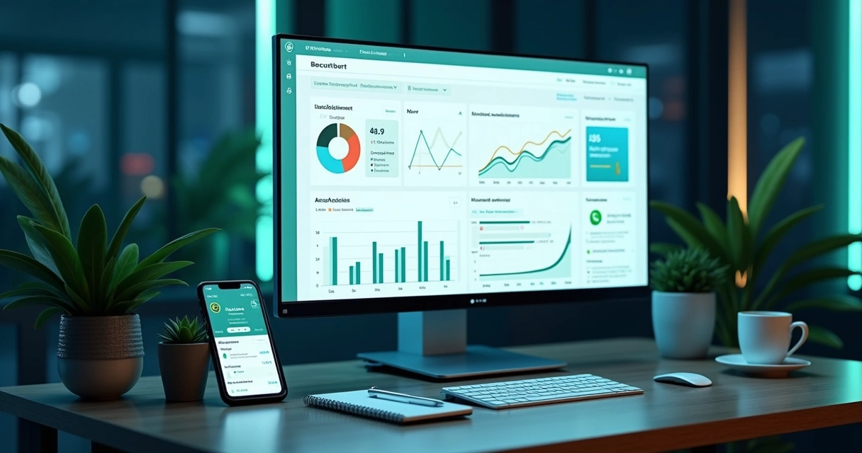 Dashboard digital mostrando métricas de vendas automáticas no WhatsApp B2B 