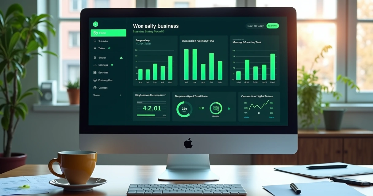 Dashboard mostrando métricas de atendimento e vendas no WhatsApp 