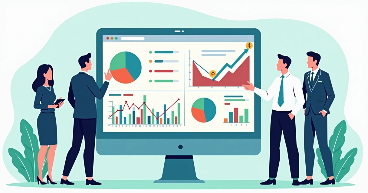 Painel digital com gráficos de monitoramento de crise de imagem