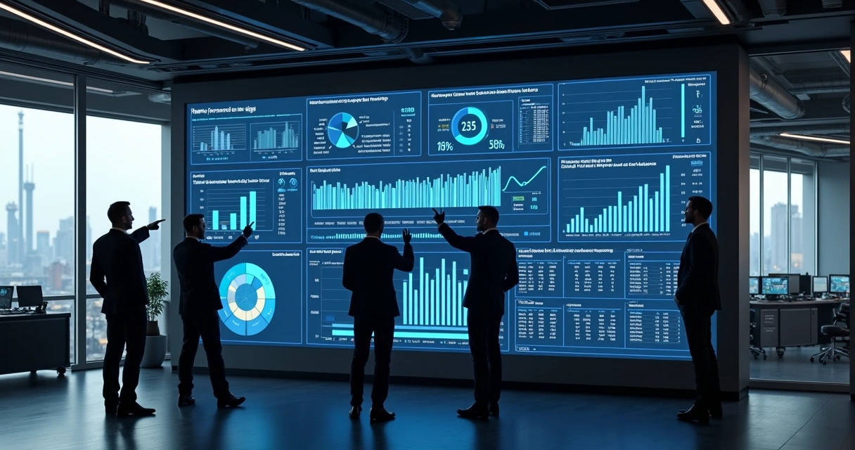 Dashboard digital com indicadores de parada industrial 