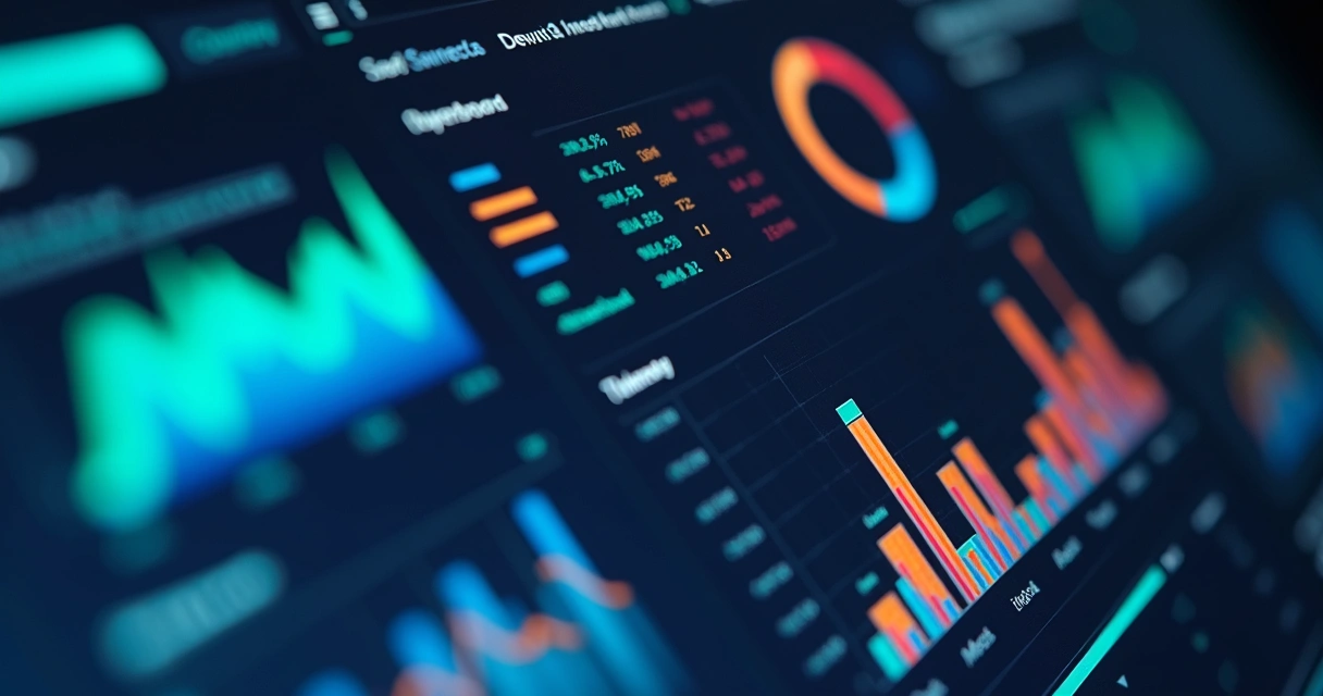 Dashboard digital exibindo gráficos de acompanhamento de leads e tarefas de vendas B2B