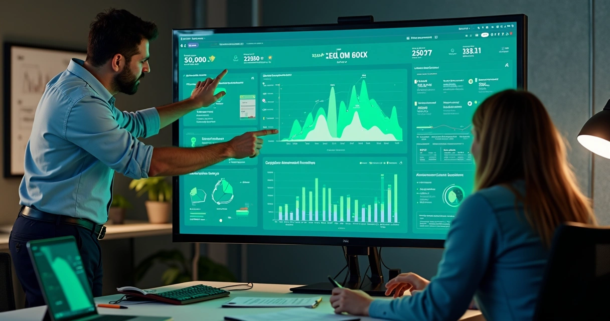 Dashboard digital com taxa de alô e métricas de contatos 