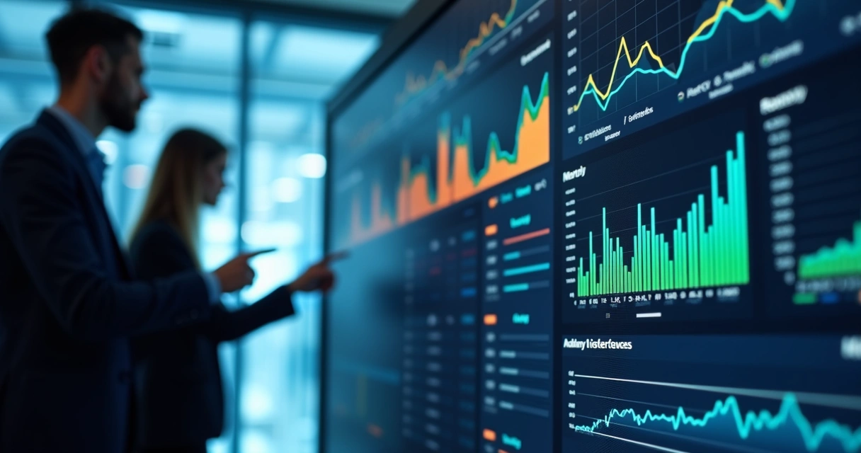 Painel de monitoramento com gráficos coloridos na tela, indicando atividade intensa na nuvem.