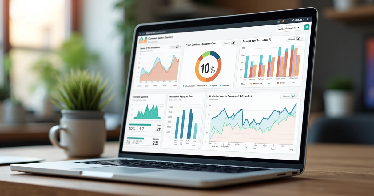 Dashboard de monitoramento de atendimentos em tempo real com gráficos 