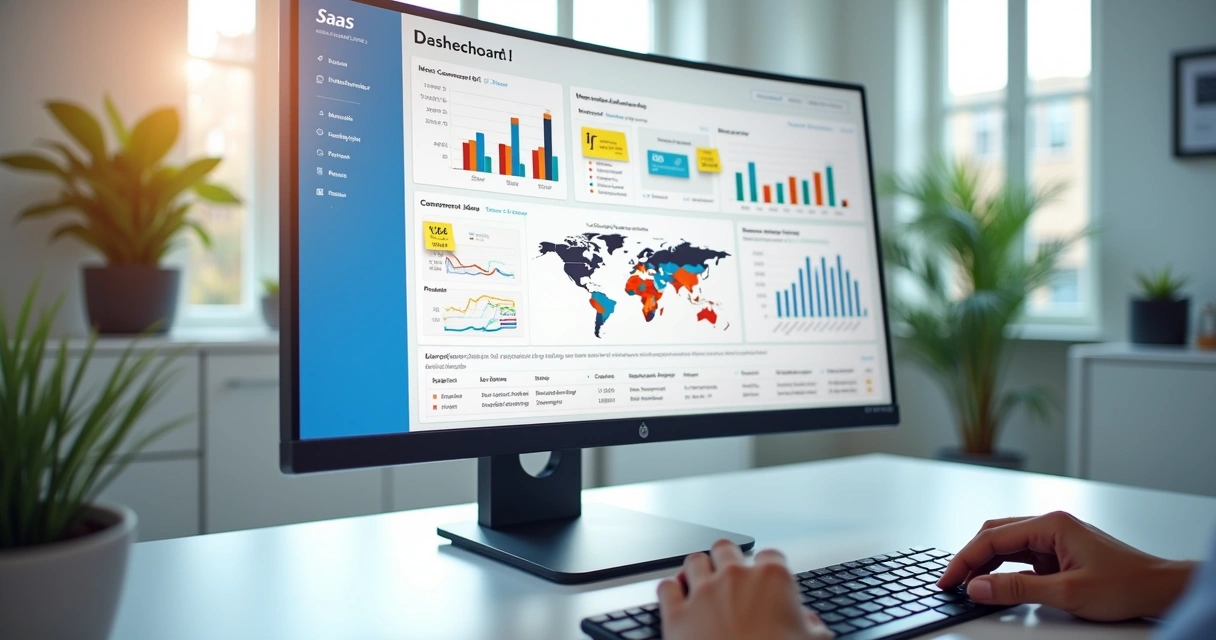 Painel de SaaS exibindo gráficos de feedbacks de MVP 