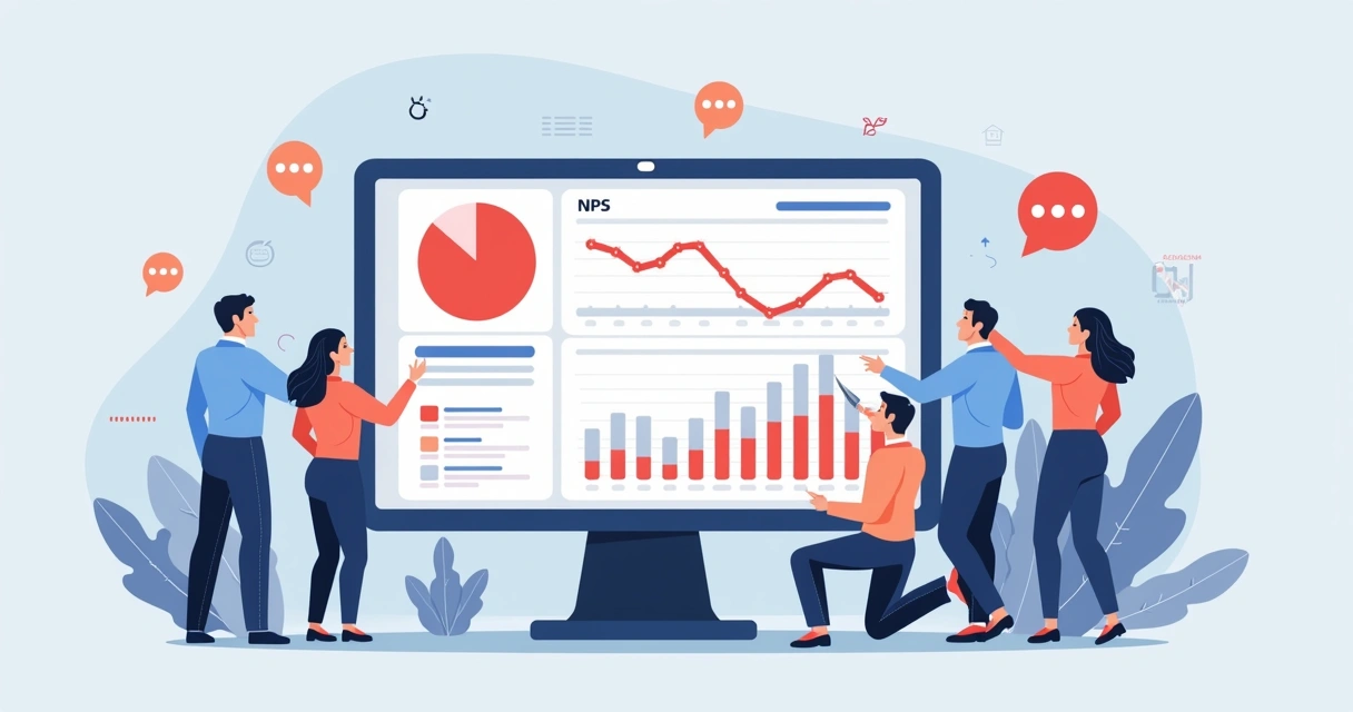 Dashboard NPS com indicadores de detratores em destaque