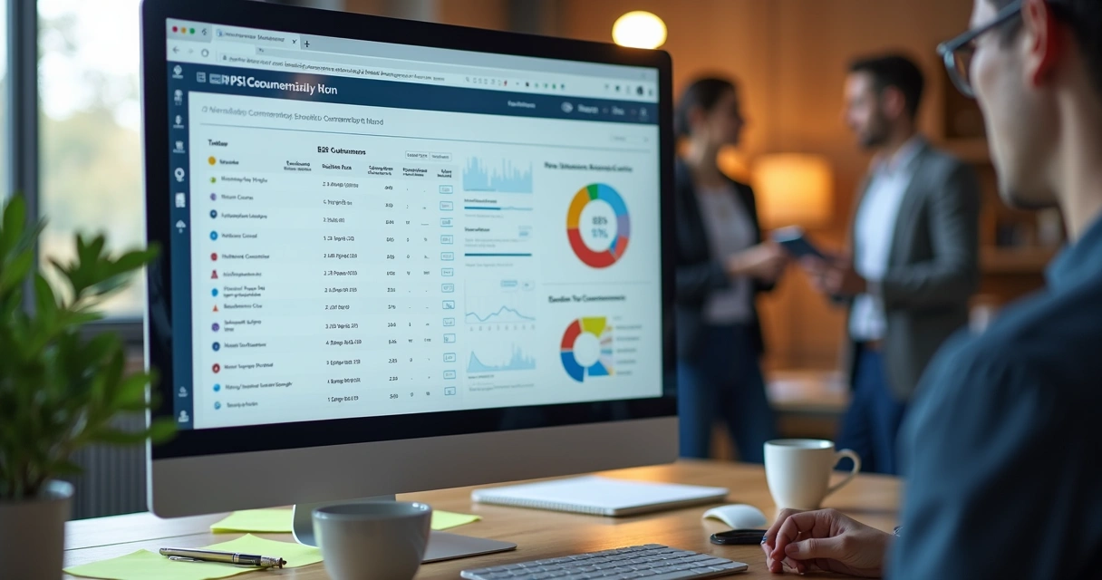 Dashboard NPS mostrando notas e comentários de clientes B2B 