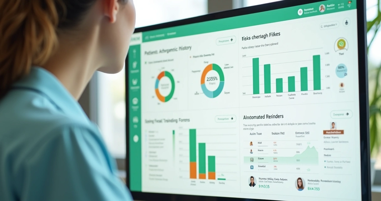 Dashboard de evolução clínica em painel nutricional 