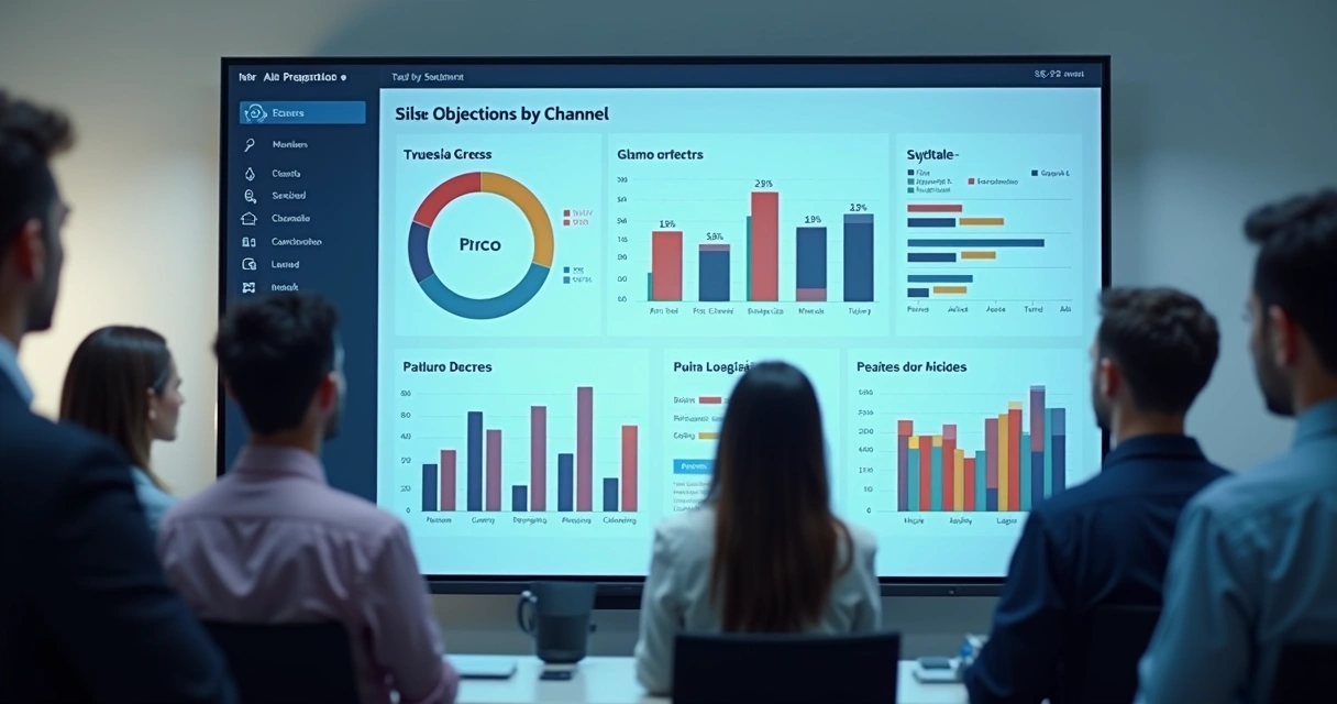 Objeções de Vendas em Canais: Como Superar e Escalar Dashboard mostrando objeções em vendas por canais
