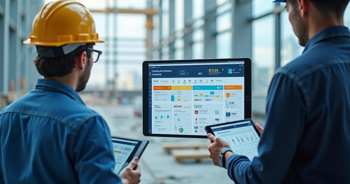 Dashboard visual de gestão de obra com orçamento e cronograma conectados