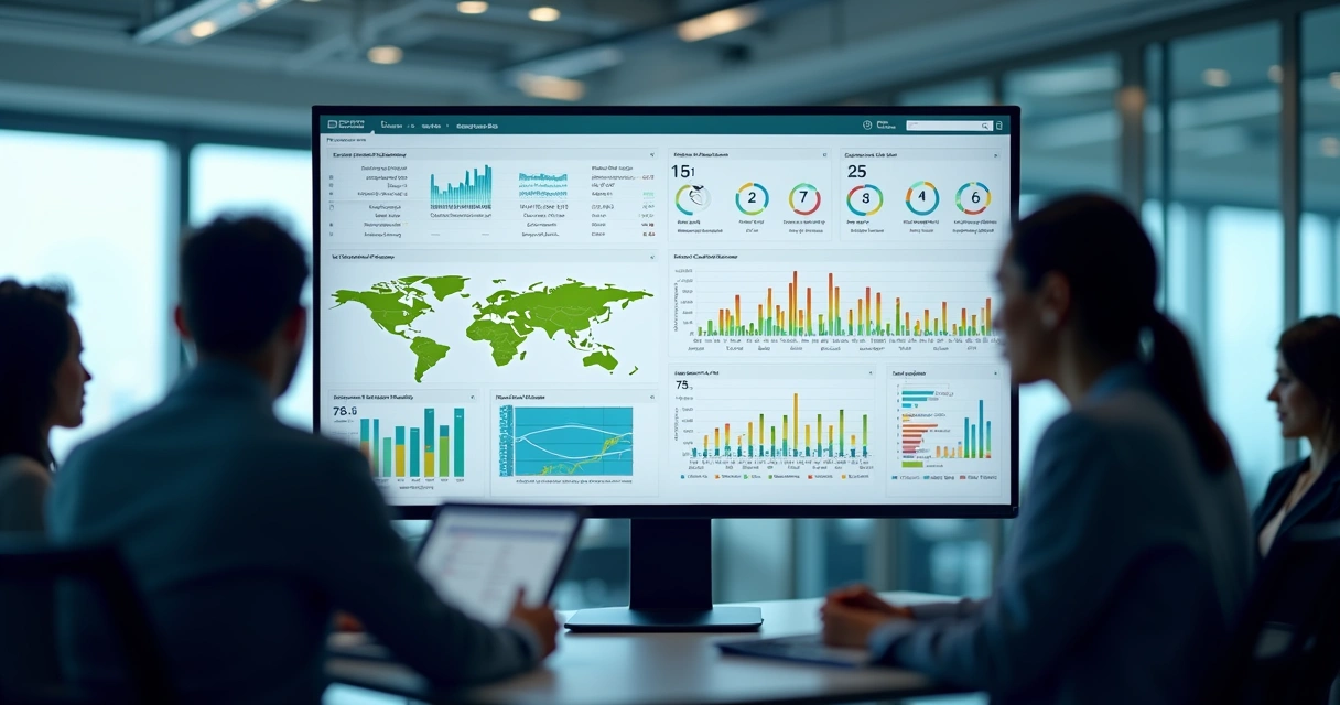 Dashboard moderno de observabilidade de sistemas com gráficos coloridos 