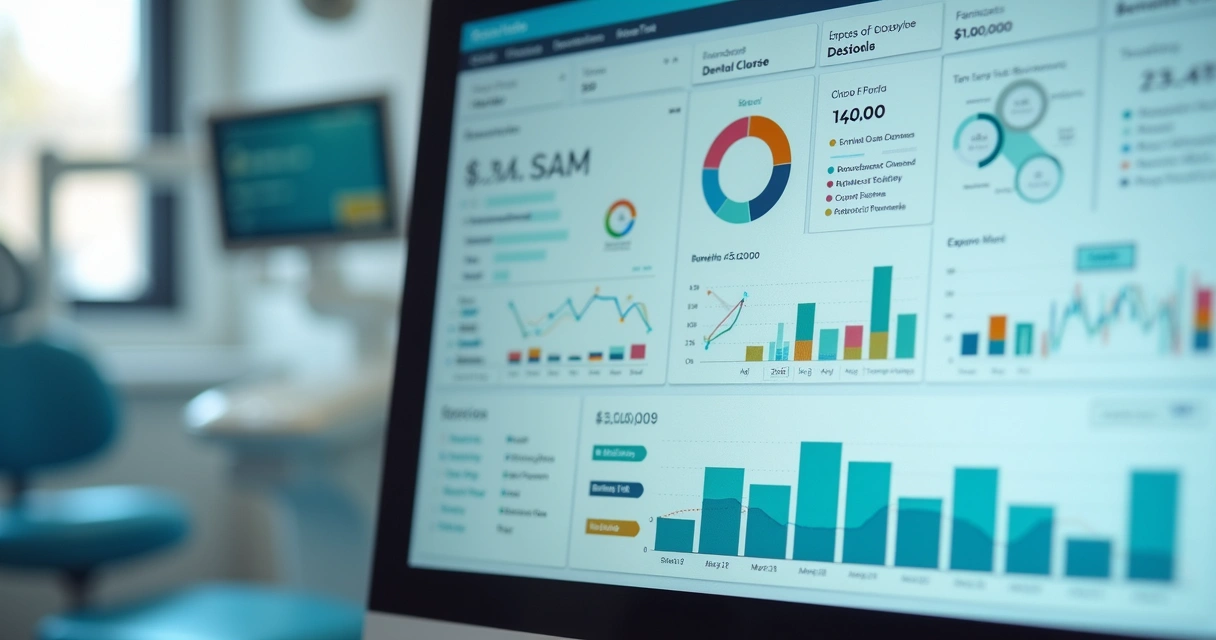 Dashboard financeiro clínico odontológico com indicadores e gráficos 