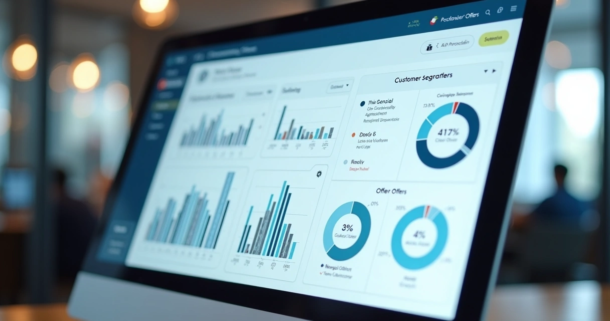 Dashboard com análises para ofertas personalizadas 