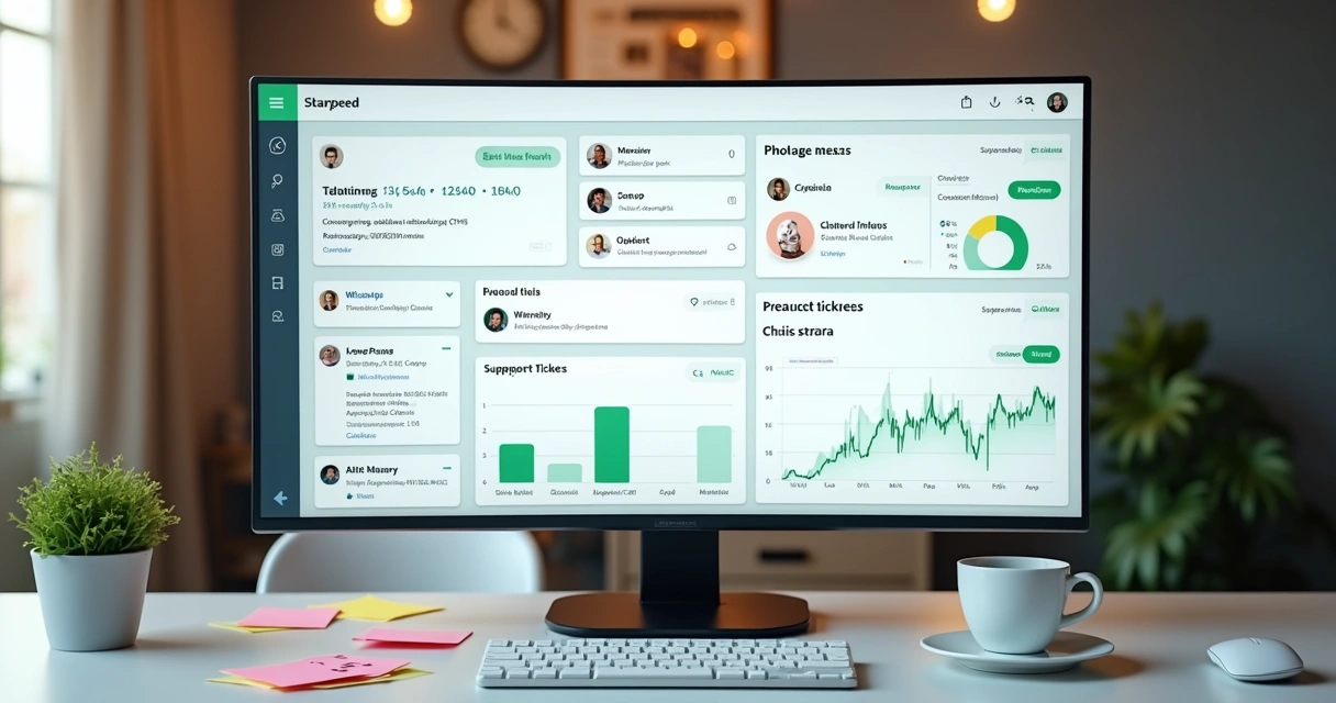 Dashboard de plataforma omnichannel centralizando conversas 