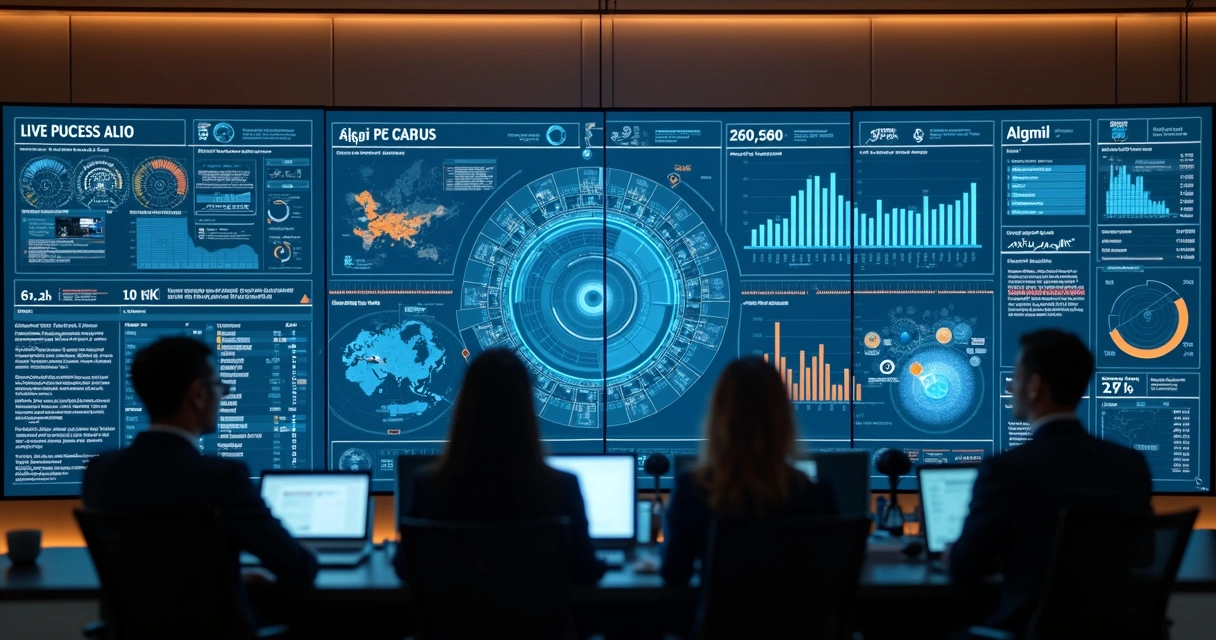 Dashboard exibindo indicadores e alertas de processos com IA preditiva 