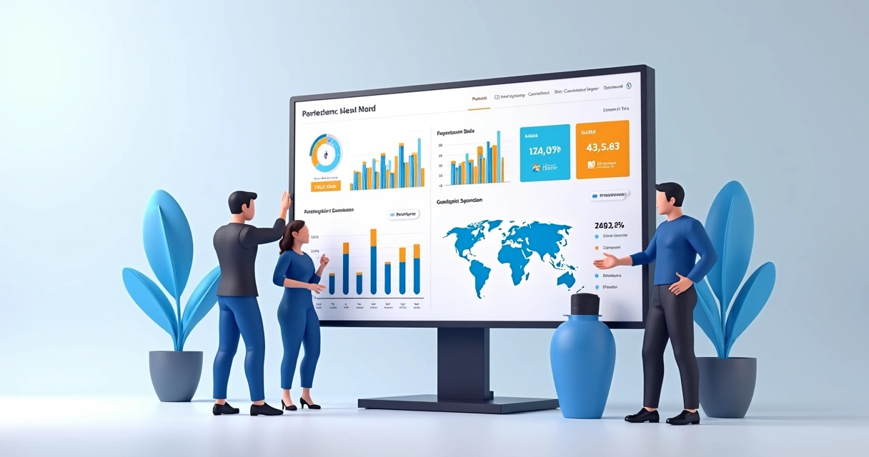 Dashboard mostrando dados de performance de parceiros de energia solar 