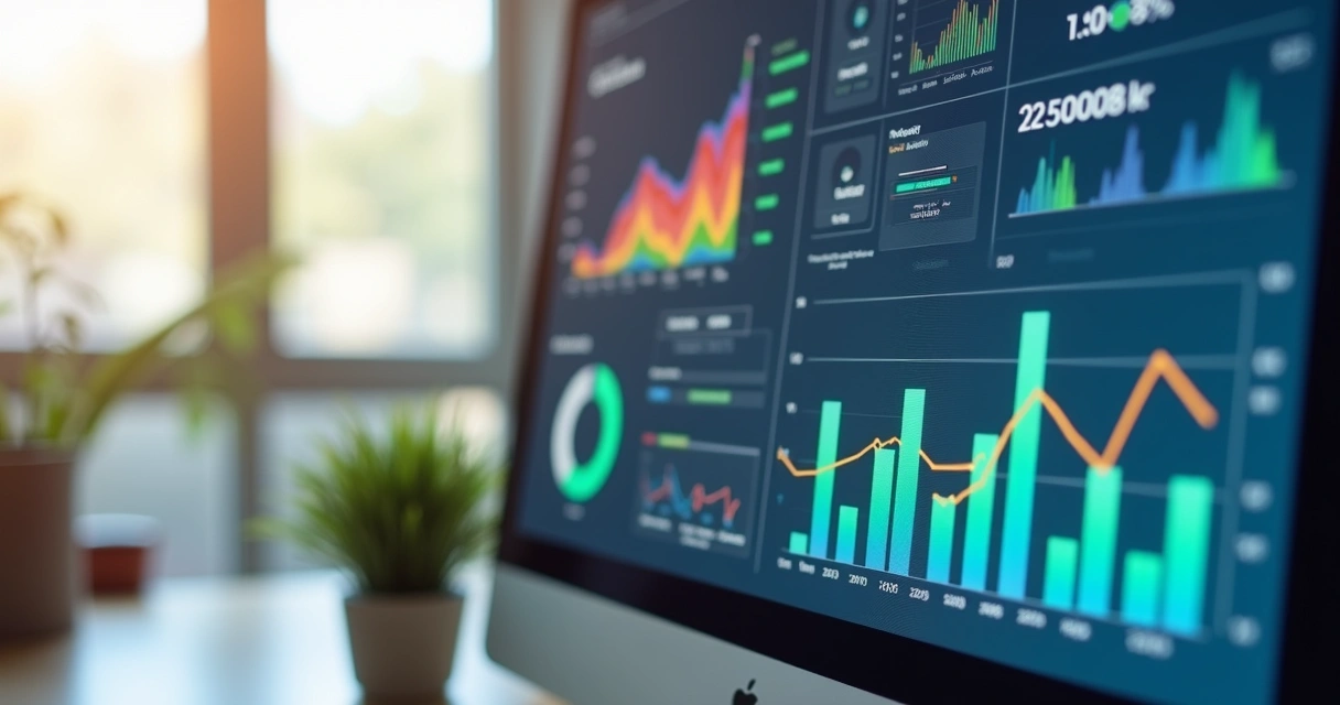 Dashboard digital mostrando performance de parceiros 