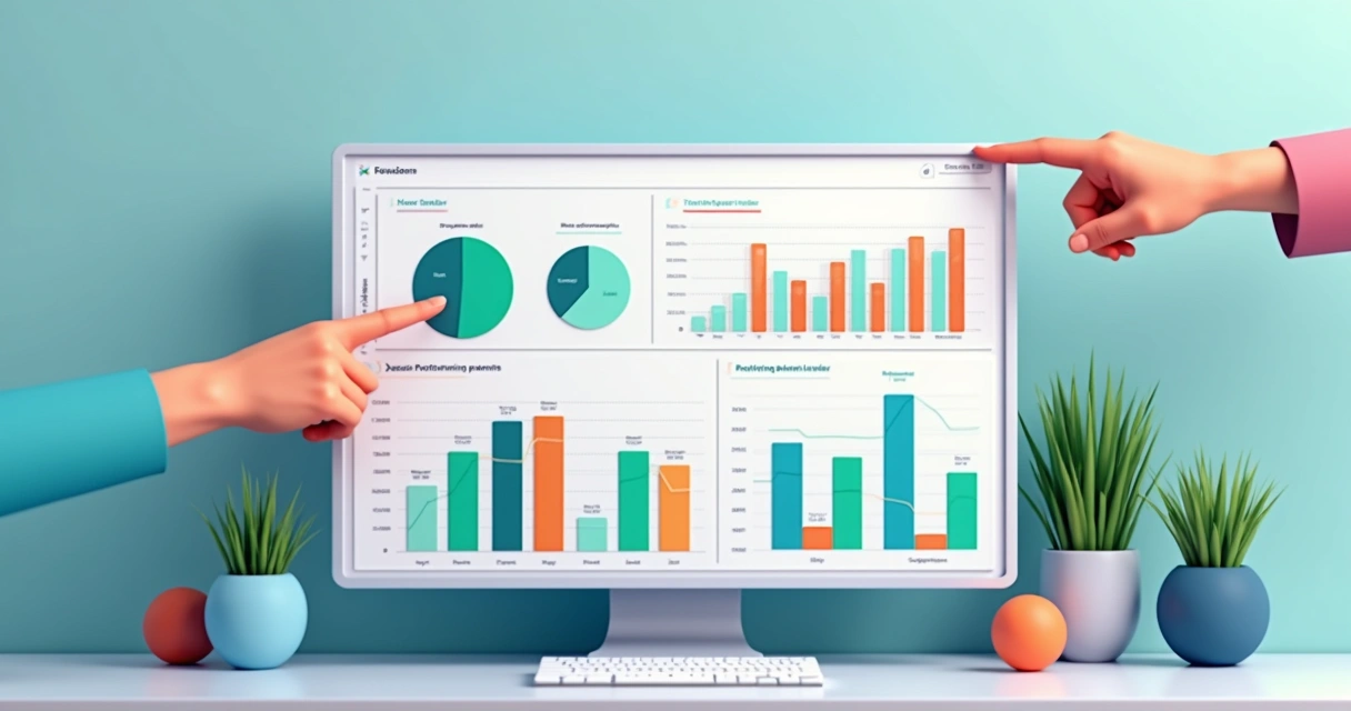 Dashboard colorido mostra indicadores de parcerias SaaS 