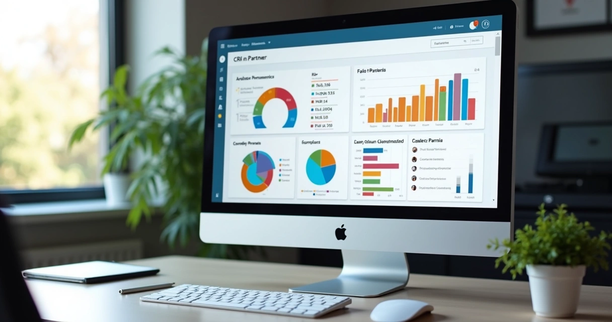 Painel de CRM exibindo dados de parcerias estratégicas 