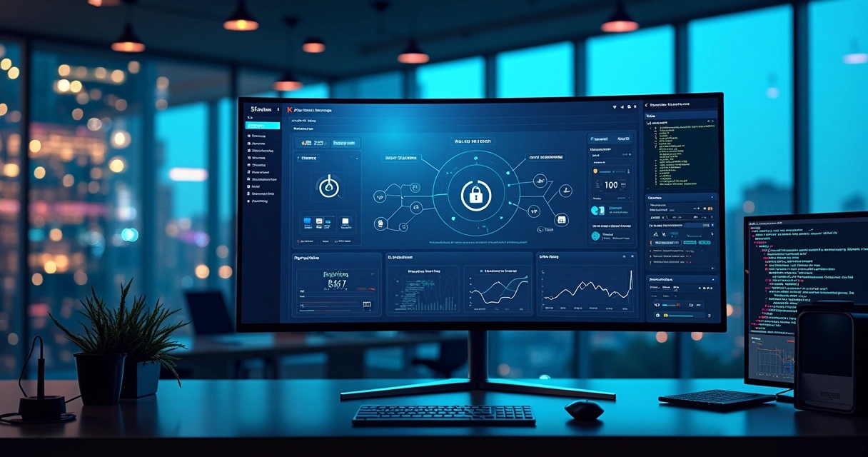 Painel de integração financeira com API exibindo fluxo de pagamentos digital 