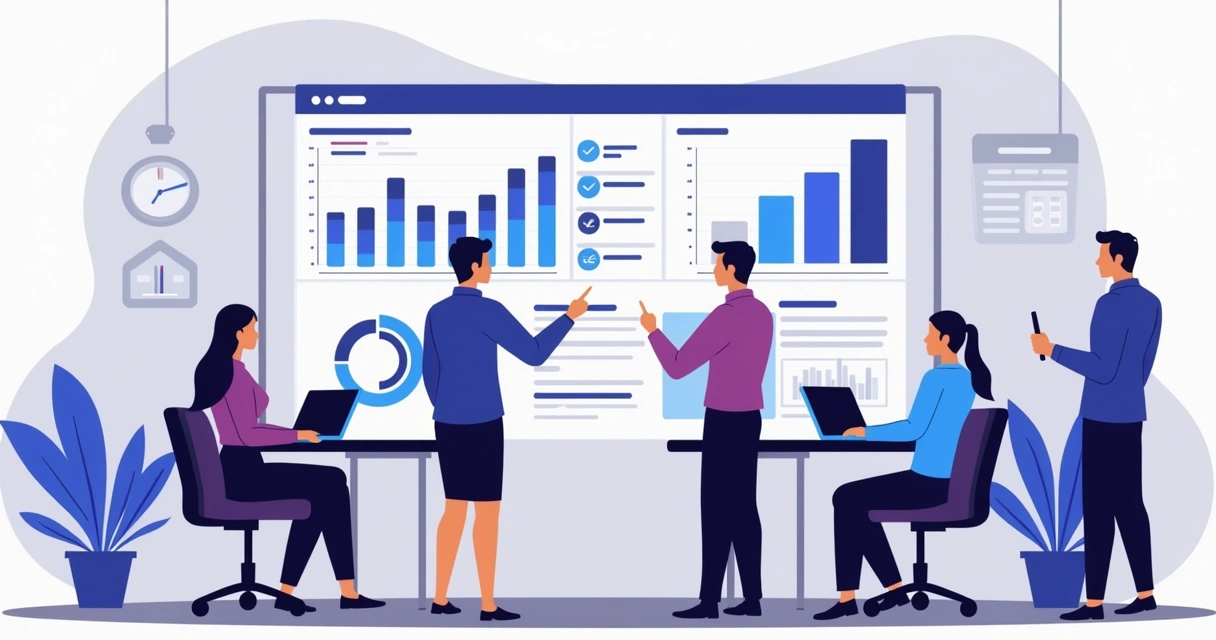 Dashboard de performance de canais com gráficos e indicadores 